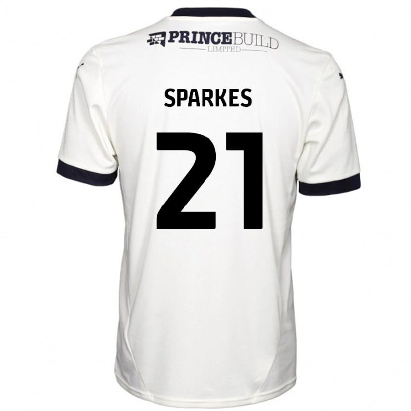 Danxen Herren Jack Sparkes #21 Cremeweiß Schwarz Auswärtstrikot Trikot 2024/25 T-Shirt
