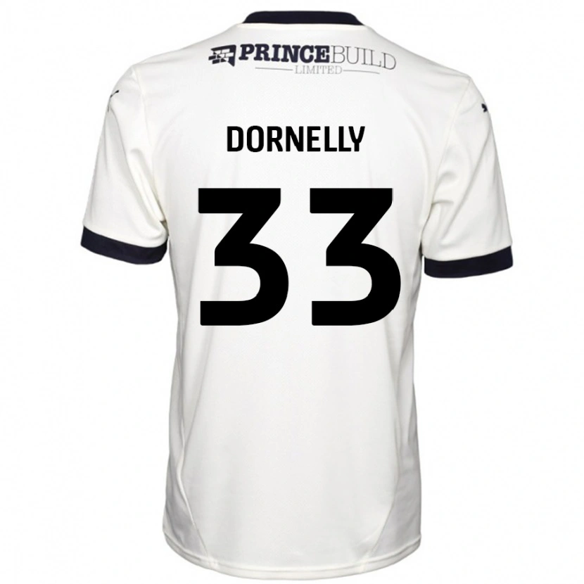 Danxen Herren James Dornelly #33 Cremeweiß Schwarz Auswärtstrikot Trikot 2024/25 T-Shirt