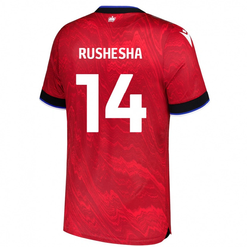 Danxen Herren Tivonge Rushesha #14 Rot Schwarz Auswärtstrikot Trikot 2024/25 T-Shirt