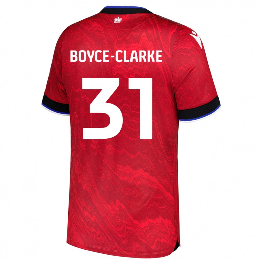 Danxen Herren Coniah Boyce-Clarke #31 Rot Schwarz Auswärtstrikot Trikot 2024/25 T-Shirt