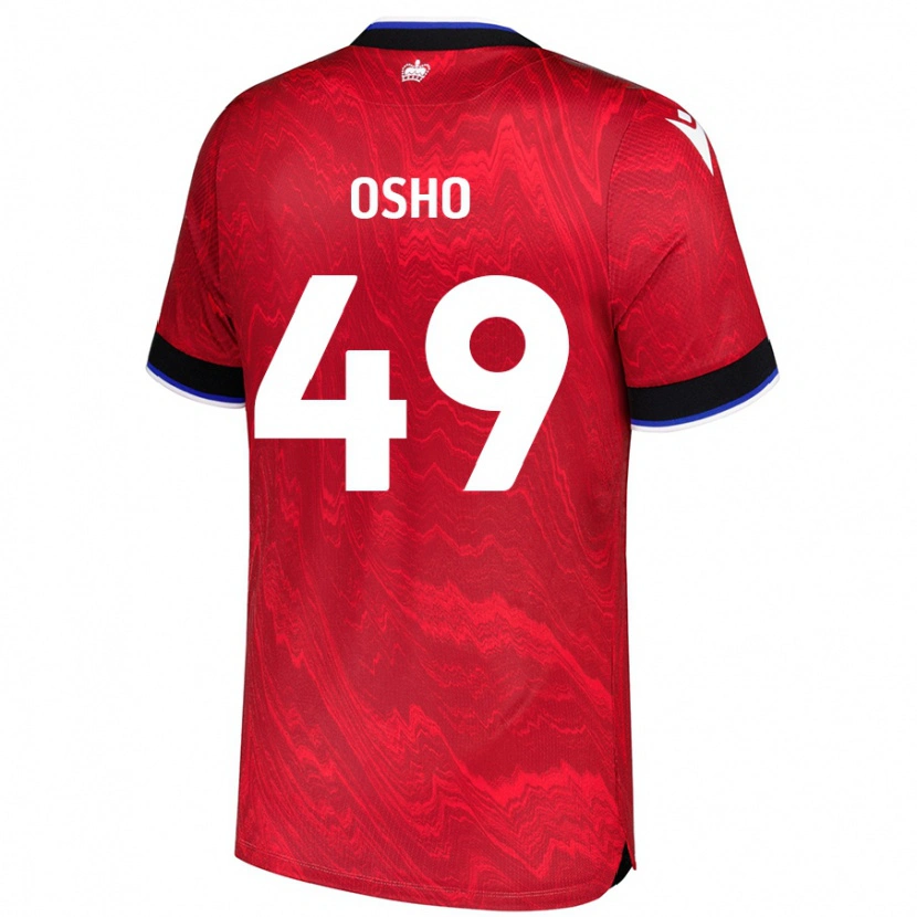 Danxen Herren Emmanuel Osho #49 Rot Schwarz Auswärtstrikot Trikot 2024/25 T-Shirt