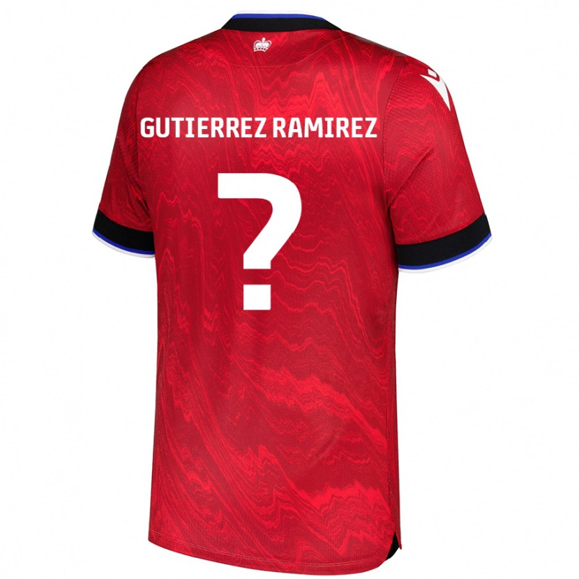 Danxen Herren William Gutierrez Ramirez #0 Rot Schwarz Auswärtstrikot Trikot 2024/25 T-Shirt