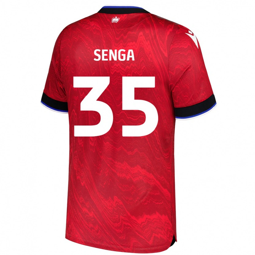 Danxen Herren Jack Senga #35 Rot Schwarz Auswärtstrikot Trikot 2024/25 T-Shirt