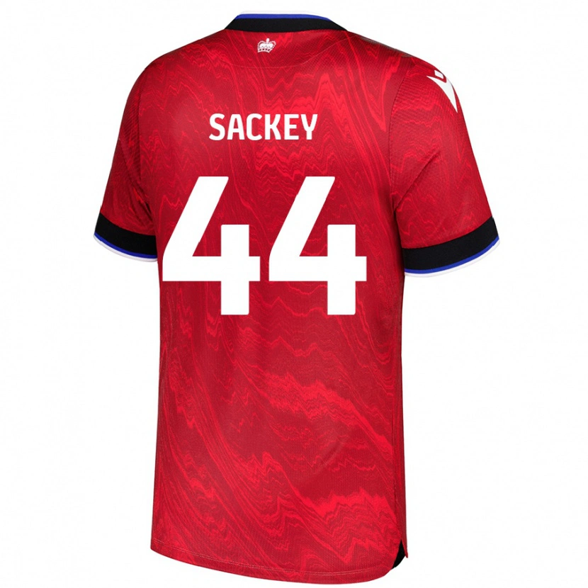 Danxen Herren Tyler Sackey #44 Rot Schwarz Auswärtstrikot Trikot 2024/25 T-Shirt