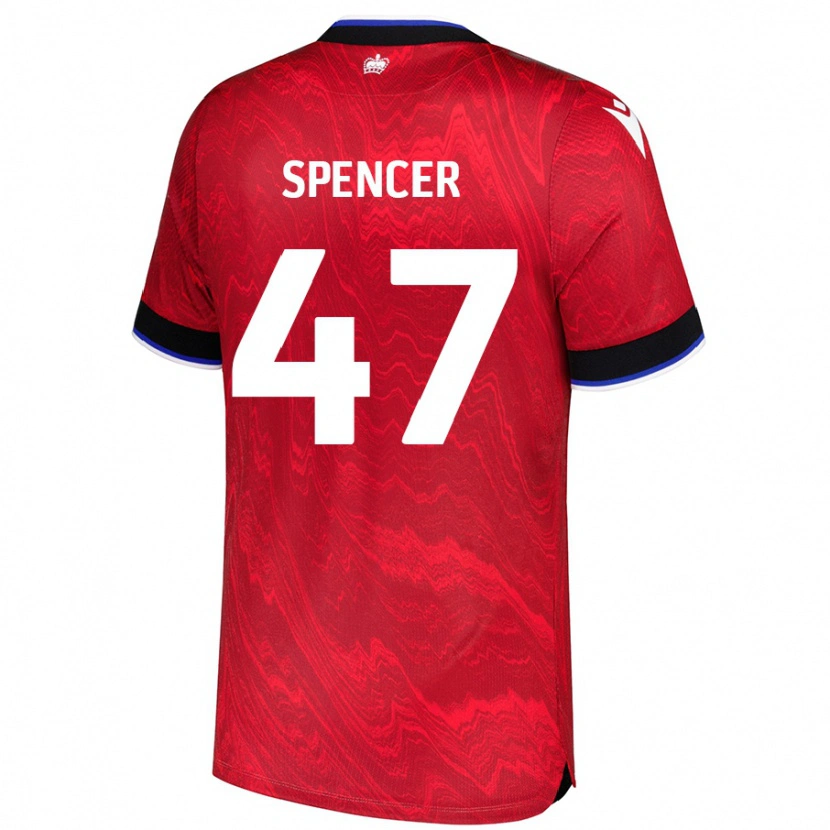 Danxen Herren Shay Spencer #47 Rot Schwarz Auswärtstrikot Trikot 2024/25 T-Shirt