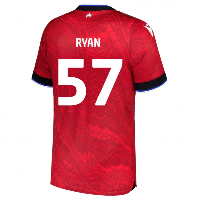 Danxen Herren John Ryan #57 Rot Schwarz Auswärtstrikot Trikot 2024/25 T-Shirt