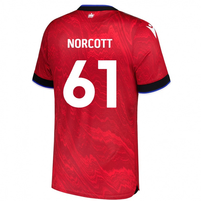 Danxen Herren Tom Norcott #61 Rot Schwarz Auswärtstrikot Trikot 2024/25 T-Shirt