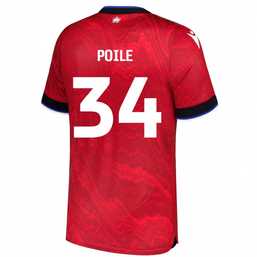 Danxen Herren Imogen Poile #34 Rot Schwarz Auswärtstrikot Trikot 2024/25 T-Shirt