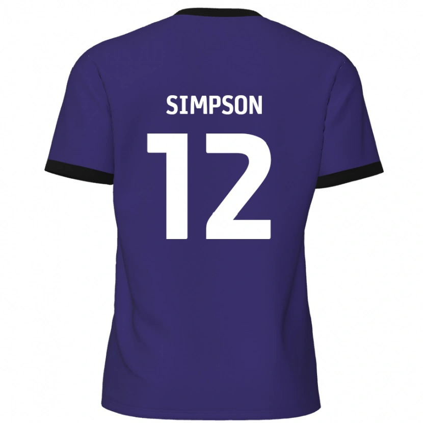 Danxen Herren Tyreece Simpson #12 Lila Auswärtstrikot Trikot 2024/25 T-Shirt