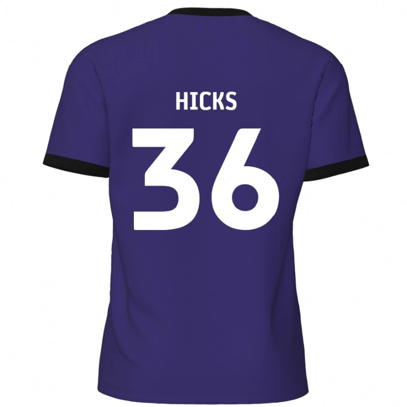 Danxen Herren David Hicks #36 Lila Auswärtstrikot Trikot 2024/25 T-Shirt