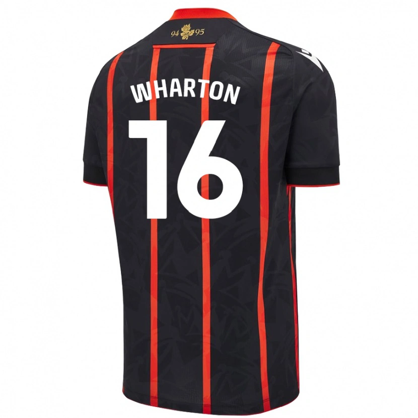 Danxen Herren Scott Wharton #16 Schwarz Rot Auswärtstrikot Trikot 2024/25 T-Shirt