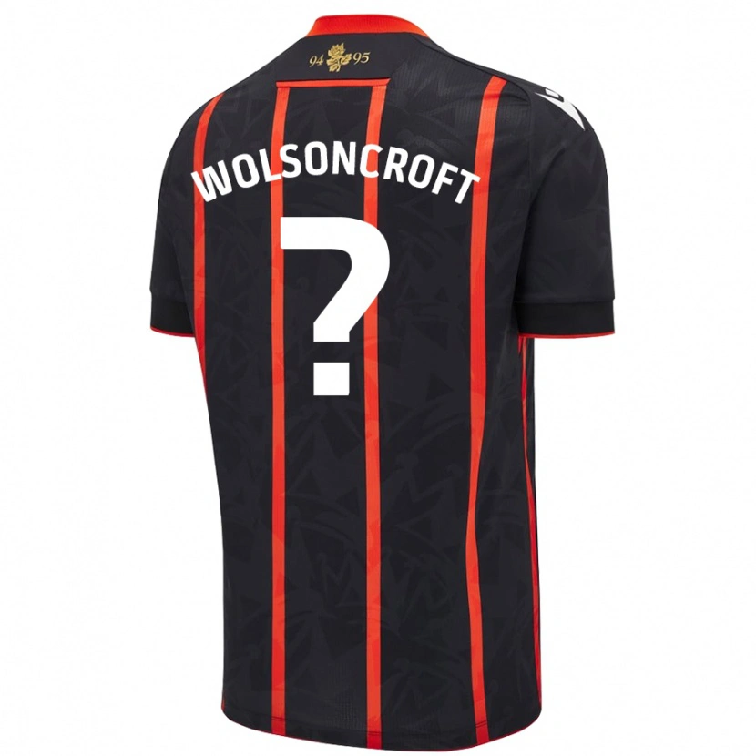 Danxen Herren Blake Wolsoncroft #0 Schwarz Rot Auswärtstrikot Trikot 2024/25 T-Shirt