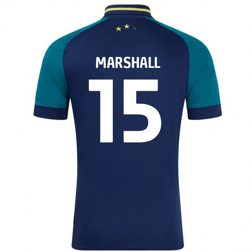 Danxen Herren Georgia Marshall #15 Marine Dunkelgrün Auswärtstrikot Trikot 2024/25 T-Shirt