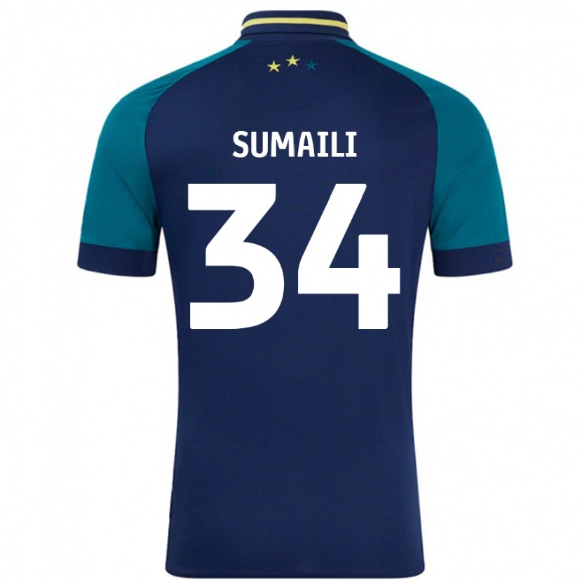 Danxen Herren Falone Sumaili #34 Marine Dunkelgrün Auswärtstrikot Trikot 2024/25 T-Shirt