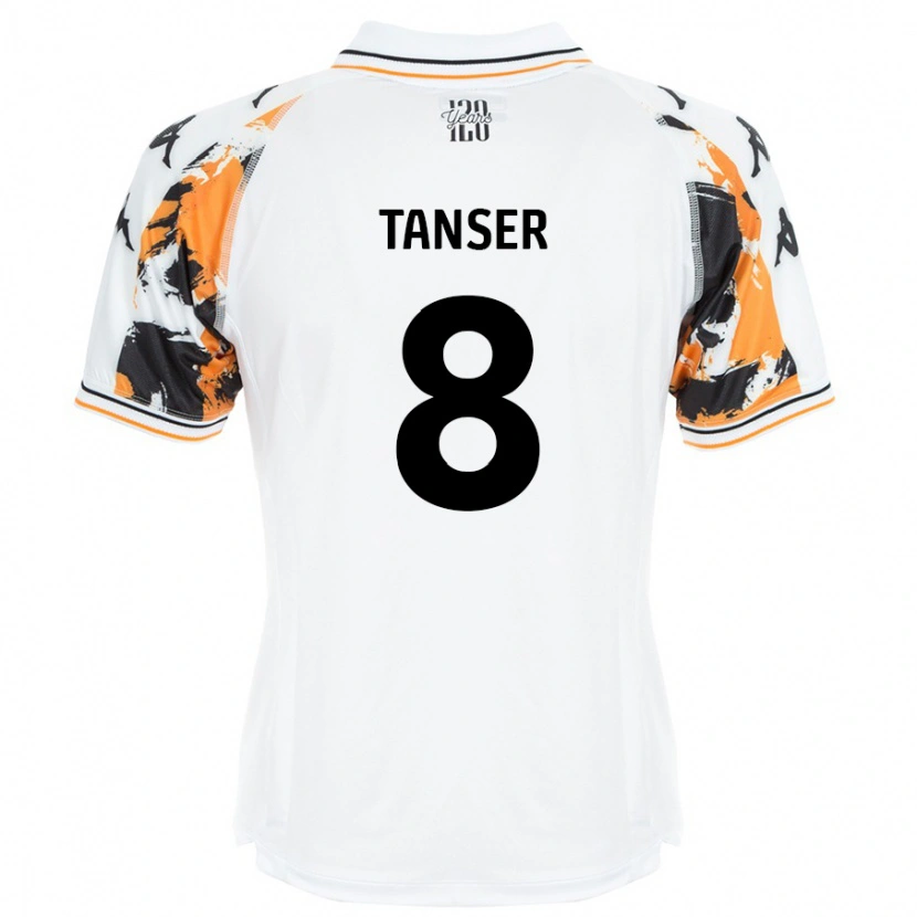 Danxen Herren Ellie Tanser #8 Weiß Auswärtstrikot Trikot 2024/25 T-Shirt