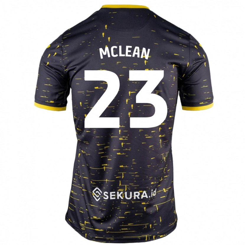 Danxen Herren Kenny Mclean #23 Schwarz Gelb Auswärtstrikot Trikot 2024/25 T-Shirt
