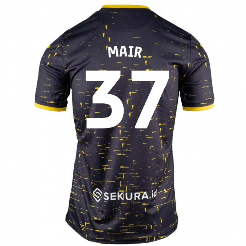Danxen Herren Archie Mair #37 Schwarz Gelb Auswärtstrikot Trikot 2024/25 T-Shirt