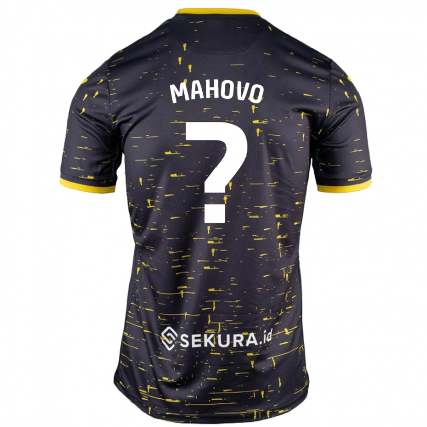Danxen Herren Lucien Mahovo #0 Schwarz Gelb Auswärtstrikot Trikot 2024/25 T-Shirt