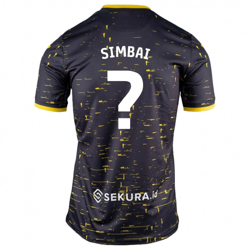 Danxen Herren Kingston Simbai #0 Schwarz Gelb Auswärtstrikot Trikot 2024/25 T-Shirt