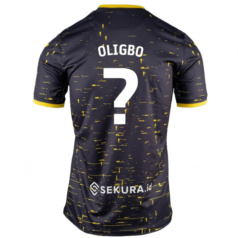 Danxen Herren Finlay Oligbo #0 Schwarz Gelb Auswärtstrikot Trikot 2024/25 T-Shirt