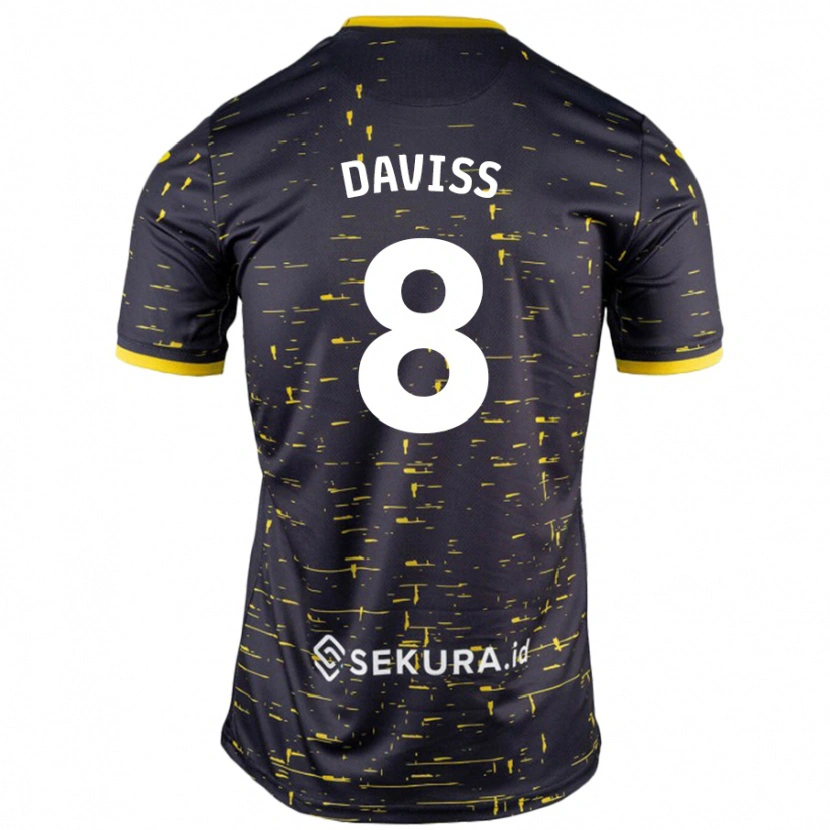 Danxen Herren Millie Daviss #8 Schwarz Gelb Auswärtstrikot Trikot 2024/25 T-Shirt