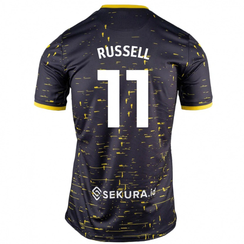 Danxen Herren Rebecca Russell #11 Schwarz Gelb Auswärtstrikot Trikot 2024/25 T-Shirt