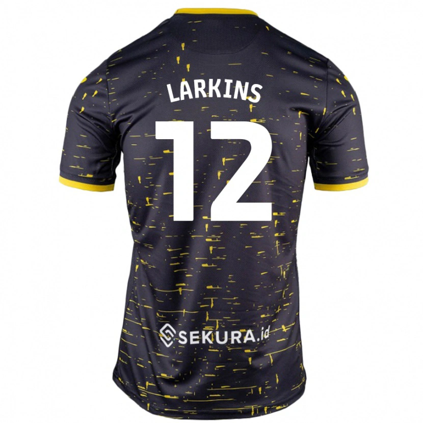 Danxen Herren Anna Larkins #12 Schwarz Gelb Auswärtstrikot Trikot 2024/25 T-Shirt