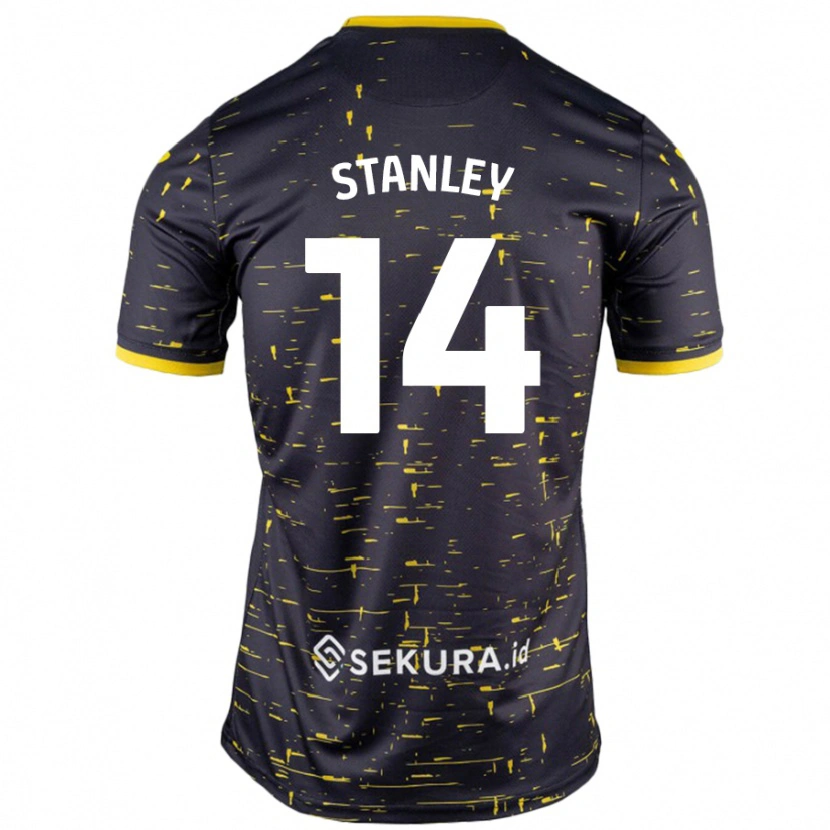 Danxen Herren Kathryn Stanley #14 Schwarz Gelb Auswärtstrikot Trikot 2024/25 T-Shirt