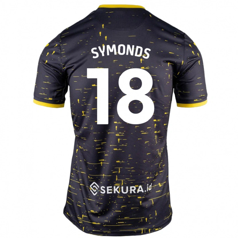 Danxen Herren Freya Symonds #18 Schwarz Gelb Auswärtstrikot Trikot 2024/25 T-Shirt