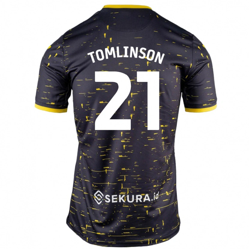 Danxen Herren Lauren Tomlinson #21 Schwarz Gelb Auswärtstrikot Trikot 2024/25 T-Shirt