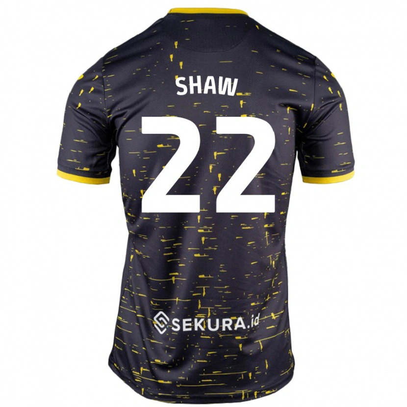 Danxen Herren Shannon Shaw #22 Schwarz Gelb Auswärtstrikot Trikot 2024/25 T-Shirt