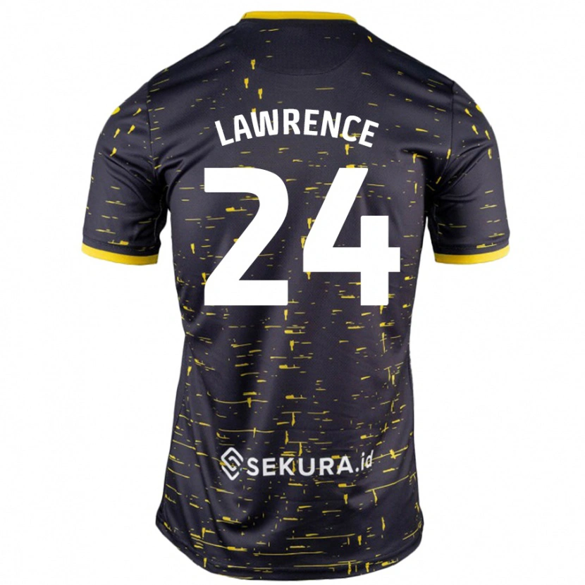 Danxen Herren Rachel Lawrence #24 Schwarz Gelb Auswärtstrikot Trikot 2024/25 T-Shirt