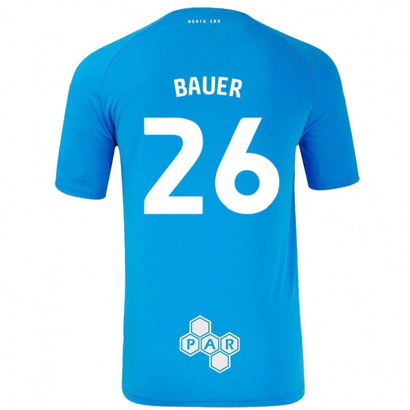Danxen Herren Patrick Bauer #26 Himmelblau Auswärtstrikot Trikot 2024/25 T-Shirt
