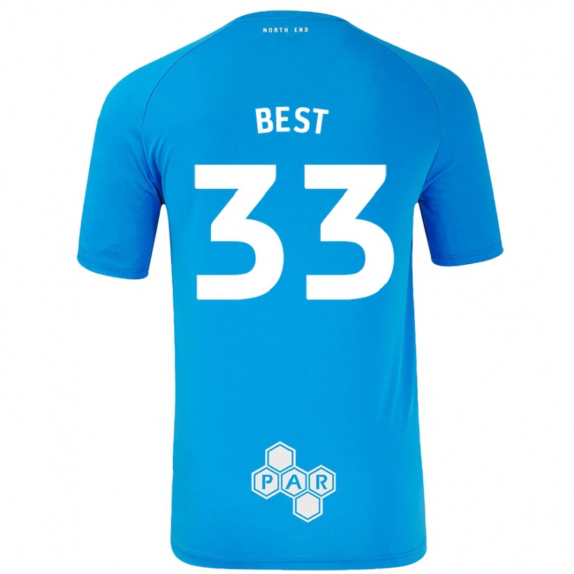 Danxen Herren Kian Best #33 Himmelblau Auswärtstrikot Trikot 2024/25 T-Shirt