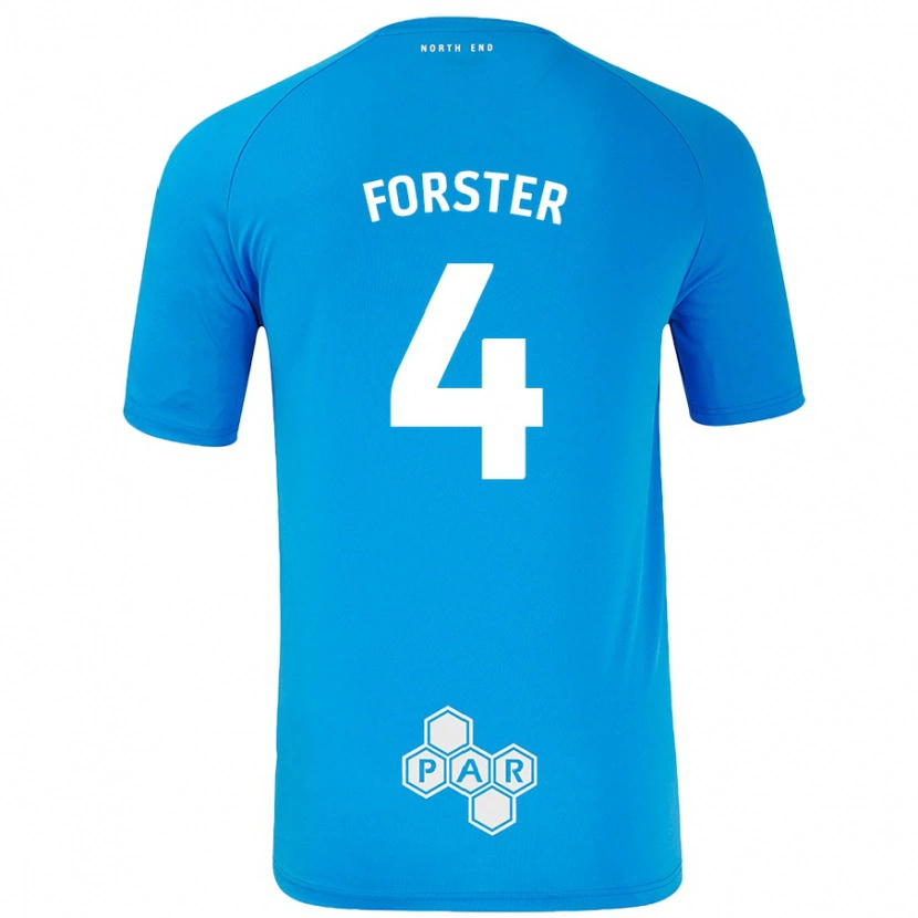 Danxen Herren Hannah Forster #4 Himmelblau Auswärtstrikot Trikot 2024/25 T-Shirt