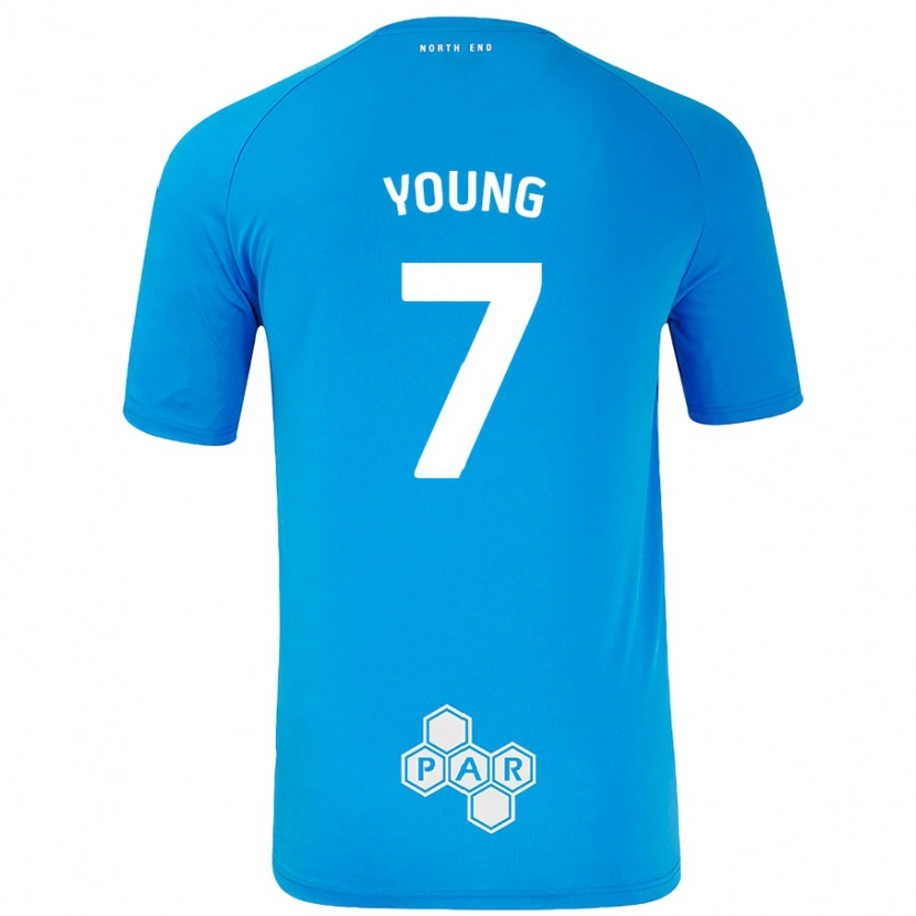 Danxen Herren Danielle Young #7 Himmelblau Auswärtstrikot Trikot 2024/25 T-Shirt