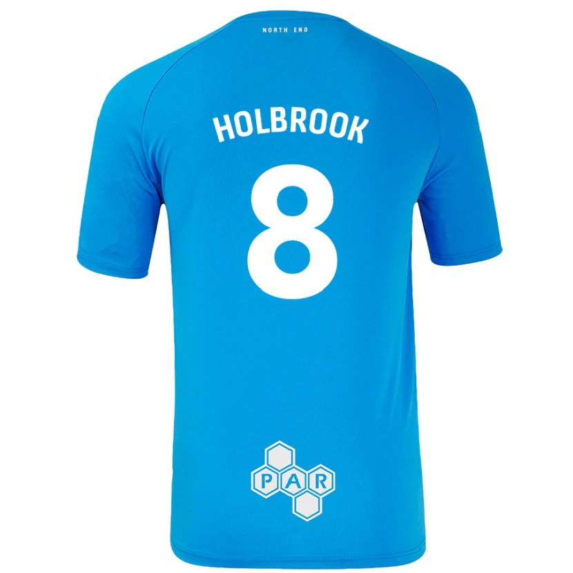 Danxen Herren Jess Holbrook #8 Himmelblau Auswärtstrikot Trikot 2024/25 T-Shirt