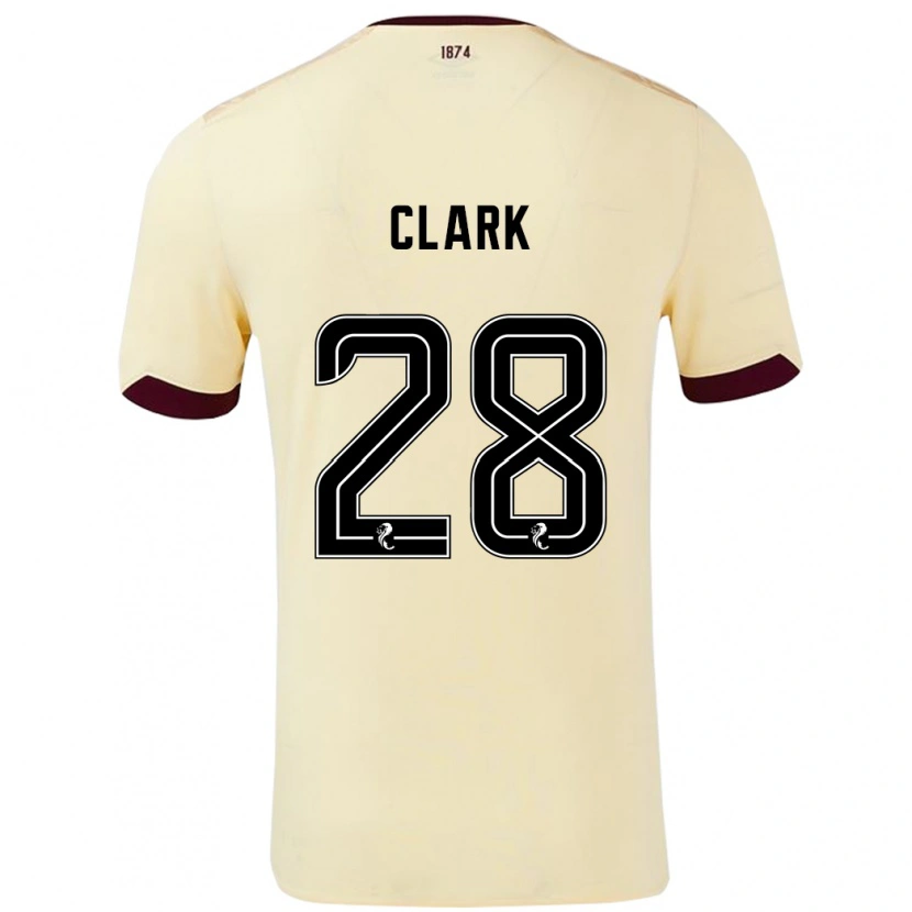 Danxen Herren Zander Clark #28 Creme Burgunderrot Auswärtstrikot Trikot 2024/25 T-Shirt