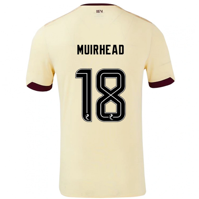 Danxen Herren Owen Muirhead #18 Creme Burgunderrot Auswärtstrikot Trikot 2024/25 T-Shirt