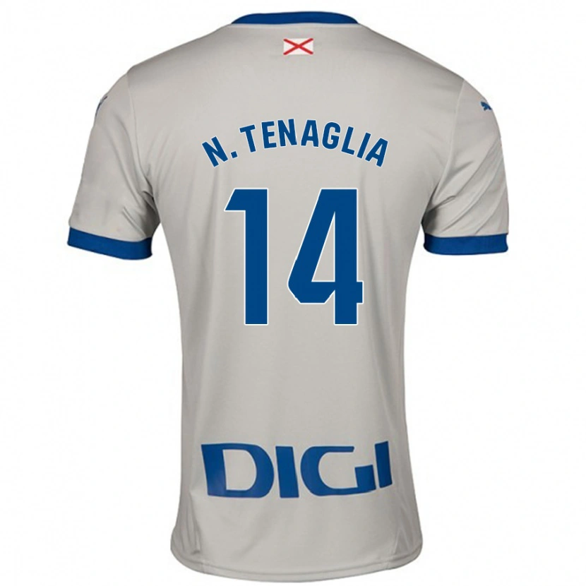 Danxen Herren Nahuel Tenaglia #14 Hellgrau Auswärtstrikot Trikot 2024/25 T-Shirt
