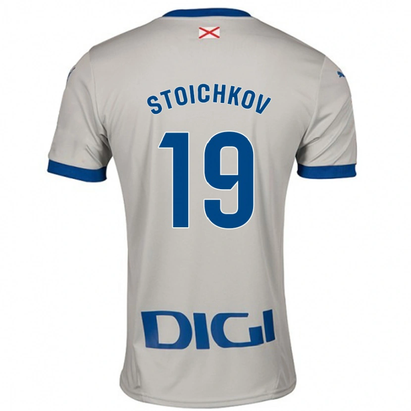 Danxen Herren Stoichkov #19 Hellgrau Auswärtstrikot Trikot 2024/25 T-Shirt
