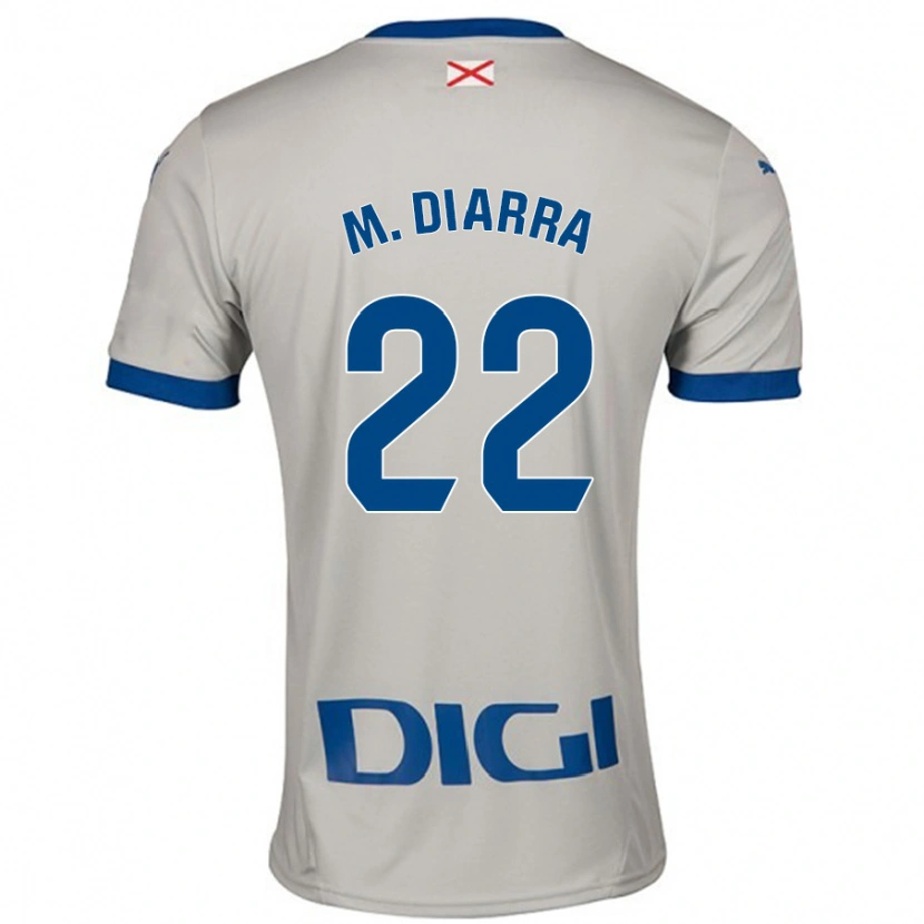 Danxen Herren Moussa Diarra #22 Hellgrau Auswärtstrikot Trikot 2024/25 T-Shirt