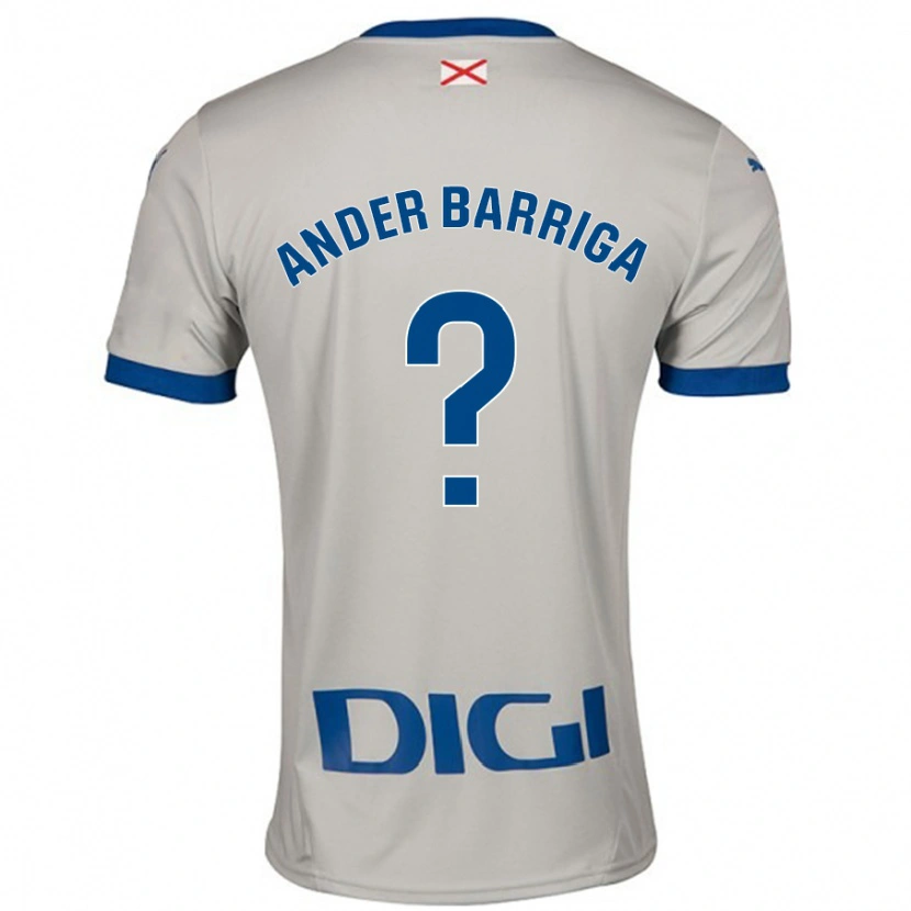 Danxen Herren Jon Ander Barriga #0 Hellgrau Auswärtstrikot Trikot 2024/25 T-Shirt
