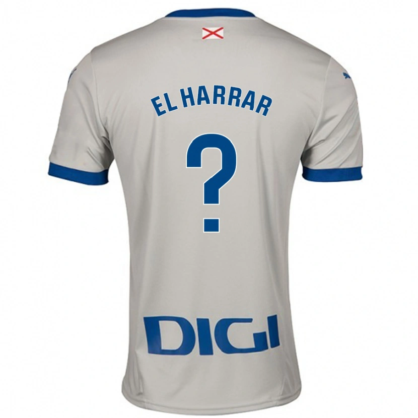 Danxen Herren Mohamed El Harrar #0 Hellgrau Auswärtstrikot Trikot 2024/25 T-Shirt