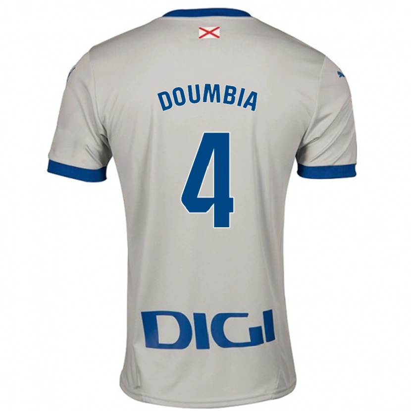 Danxen Herren Daouda Doumbia #4 Hellgrau Auswärtstrikot Trikot 2024/25 T-Shirt