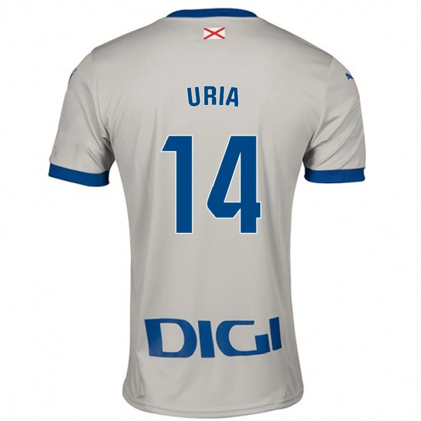 Danxen Herren Iker Uria #14 Hellgrau Auswärtstrikot Trikot 2024/25 T-Shirt