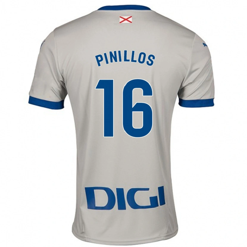 Danxen Herren Lander Pinillos #16 Hellgrau Auswärtstrikot Trikot 2024/25 T-Shirt