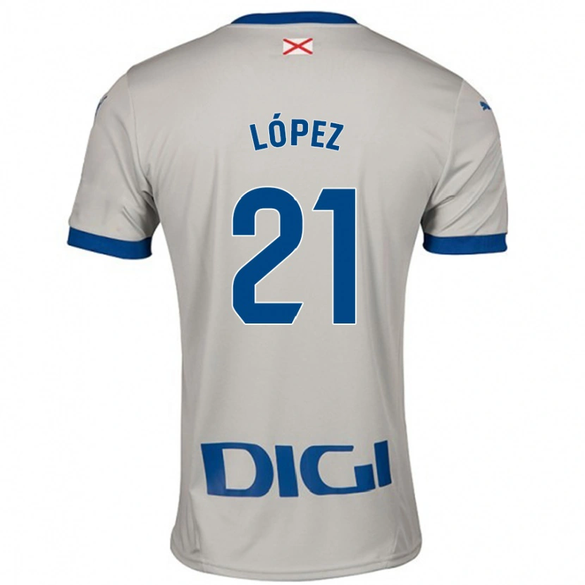 Danxen Herren Juanma López #21 Hellgrau Auswärtstrikot Trikot 2024/25 T-Shirt