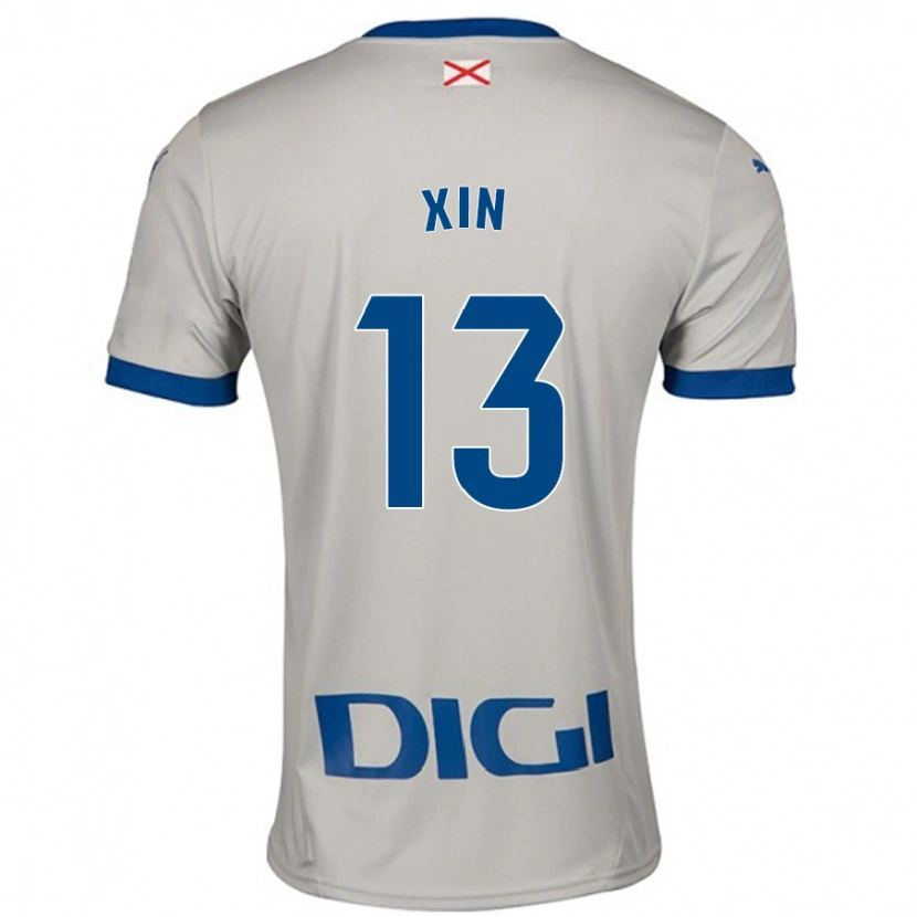 Danxen Herren Jana Xin #13 Hellgrau Auswärtstrikot Trikot 2024/25 T-Shirt