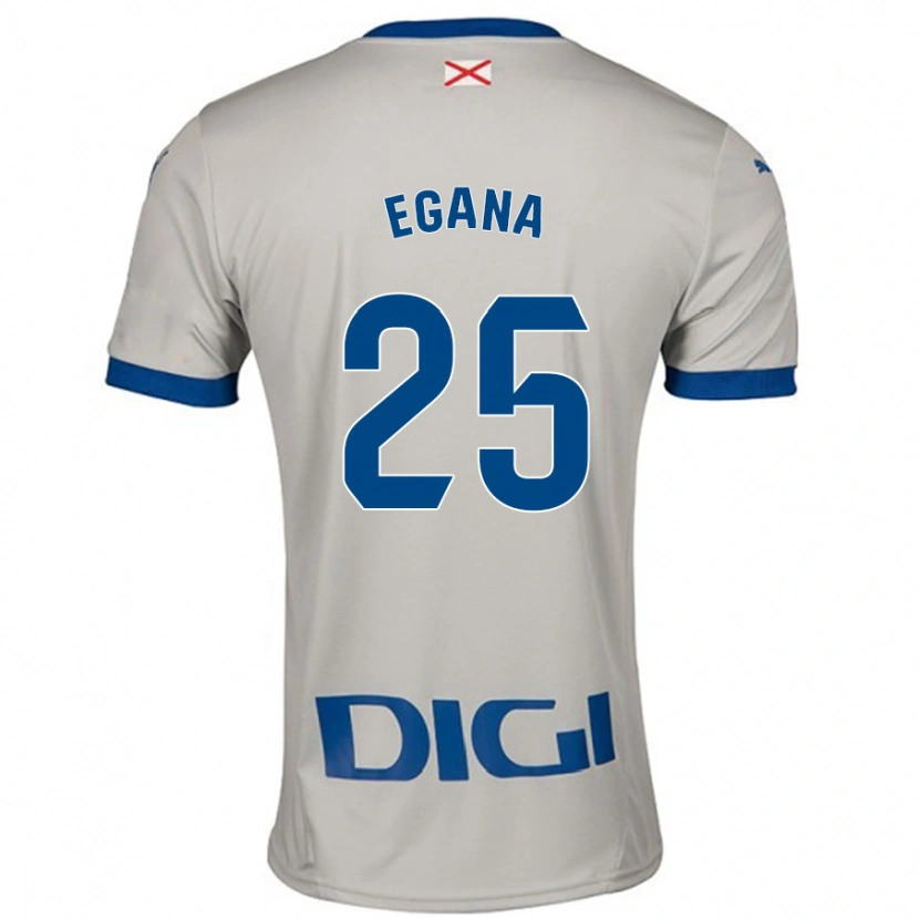 Danxen Herren Eider Egaña #25 Hellgrau Auswärtstrikot Trikot 2024/25 T-Shirt